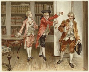 Illustration till The School for Scandal (kromolit) av Lucius Rossi