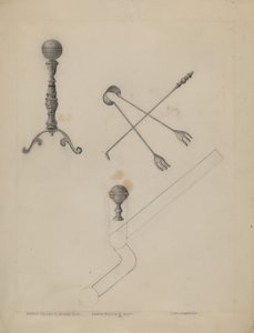 Andiron och öppen spis set av Ludmilla Calderon