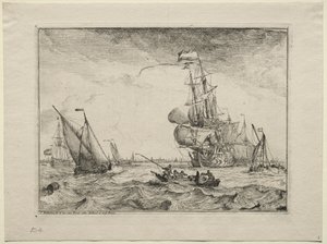 Fartyg under fullt segel, 1701. av Ludolf Backhuysen