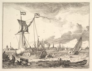 Hamnscenen. av Ludolf Backhuysen I