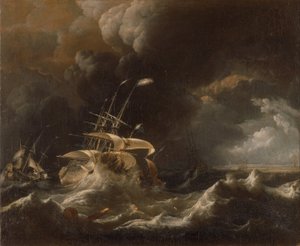 Holländsk köpman - fartyg i en storm