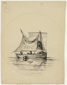 Tallrikdesign för E. Leveille av Ludovic Napoléon Lepic