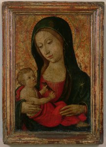 Madonna och barn (tempera på panel)