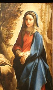 Holländska: Visionen av Sankt Antonius av Padua eller Sankt Franciskus av Assisi Visionen av Sankt Franciskus av Assisi av Ludovico Carracci