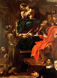 Helig familj med St Francis och donatorer