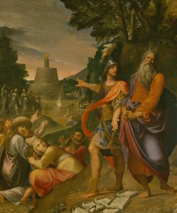 Moses bryter mot lagens tavlor (målning)