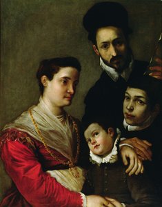 Porträtt av familjen Tacconi (olja på duk) av Ludovico Carracci
