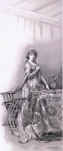 Lady Capulet: Väck Juliet, gå och trimma upp henne, illustration från Romeo och Julia,