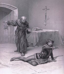 Lev här i himlen och kanske tittar på henne., illustration från Romeo och Julia, av Ludovico Marchetti