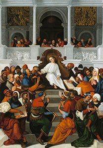 Den tolvårige Jesus undervisar i templet. 1524