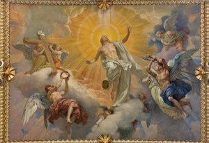 Cybo kapell (norra armen av tvärskeppet), valv: Jesu Kristi uppståndelse