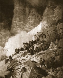 Italiens alpina krig med Österrike: mässan firas på en bergssida, från "The Illustrated War News", 21 juni 1916 (litho)
