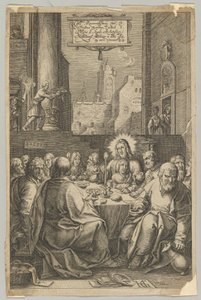 Den sista måltiden, från The Passion of Christ, ca. 1623.