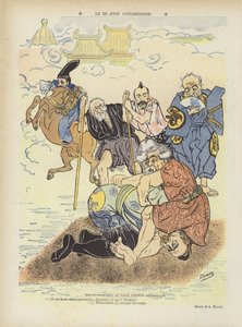 Kongressens ju-jitsu. Illustration för Le Rire