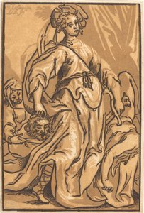 Judith och Holofernes av Ludwig Büsinck after Georges Lallemand