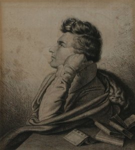 Porträtt av poeten Heinrich Heine 1797-1856, 1827