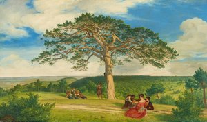 Den breda tallen intill Brühl nära Mödling, 1838.