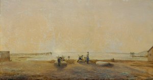 Landskap vid sjön Neusiedl av Ludwig Ferdinand Schnorr von Carolsfeld