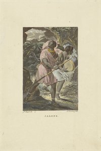 Invånare i västra Afrika Jalofs (titel på objekt) av Ludwig Gottlieb Portman