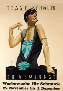 Bär smycken - det kommer att vinna. Reklamsmyckenes vecka, ca 1925-1928.