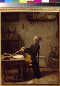 Forskare i arbete av Knaus, Ludwig (1829-1910). Olja på trä. State A. Pushkin Museum of Fine Arts, Moskva av Ludwig Knaus