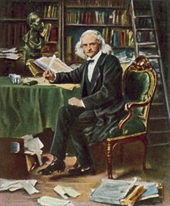 Theodor Mommsen, tysk antikforskare, historiker och författare (färglitografi) av Ludwig Knaus