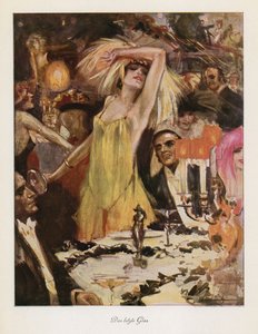 Det sista glaset (färg litho)