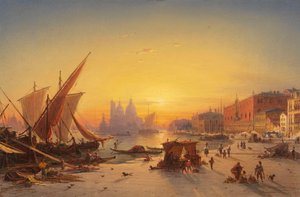 Venedig i kvällsljus av Ludwig Mecklenburg