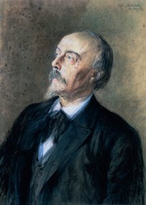 Porträtt av den tyske dirigenten, pianisten och kompositören Hans von Bulow (Dresden