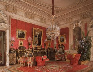 Interiörer av Vinterpalatset. Studien av kejsarinnan Maria Alexandrovna, 1869