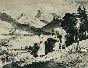 Lake Fuschl, Salzburg, Österrike, 1823, 1943.