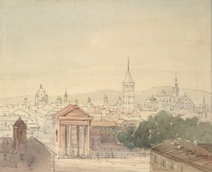 Utsikt över Milano, 1820-84.