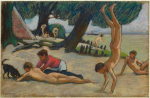 Pojkar på stranden av Ludwig von Hofmann