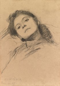 Studie av en flicka av Ludwig von Hofmann