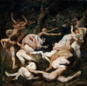 Bortförandet av kvinnor, 1900-talet. av Ludwig von Hofmann
