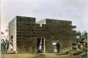 Jupiter Ammons tempel i Libyen, skylt 70 från "Views in the Ottoman Dominions", pub. av Robert Bowyer (1758-1834) 1810 (akvatint)