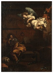 North Transept, San Roccos altare 1635, 45, Genovesino 1645, dödsbesked i fängelset, målad nedre höger