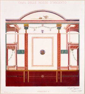 Väggdekorationer från Silverbröllopets hus, Pompeji, 1897
