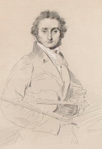 Porträtt av Niccolò Paganini 1782-1840, 1830.