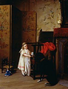 Frukost för två, av Luigi Crosio (1835-1915), olja på panel, 42x32 cm av Luigi Crosio