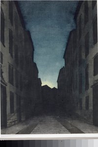 A Road Perspective (Akvarell, ca 1825) av Luigi Garibbo
