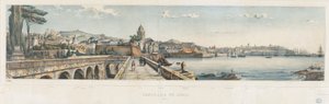 Panoramautsikt över staden Genua av Luigi Garibbo
