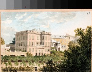 Utsikt över villa Cambasio, Genua (akvarell, ca 1820) av Luigi Garibbo