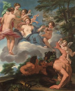 Allegory of Love Conquering Lust (olja på duk)