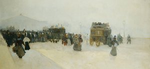 Place de la Concorde och Palais Bourbon, av Luigi Loir