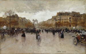 Rondellen till Champs Elysees, Paris,