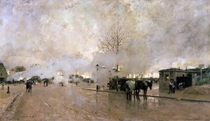 Rök på Paris Circuit Line, 1885.
