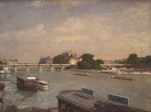 Ile de la Cite, Paris av Luigi Loir
