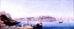 Valletta hamn av Luigi Maria Galea