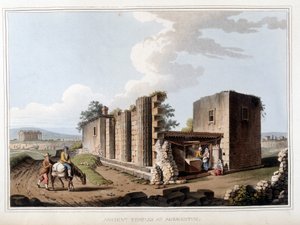 Forntida tempel i Agrigento i Italien. i "" Utsikter i de osmanska dominionerna, i Europa, i Asien och några av Medelhavsöarna"" från originalteckningarna tagna av Luigi Mayer, London av Luigi Mayer